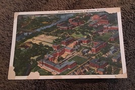 Vintage Postcard Posted 1943 Linen University Of Minnesota Ariel Airplane View - £0.75 GBP