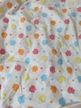 Blues Clues Blue&#39;s Room pawprint crib toddler bed sheet pink blue yellow orange - £10.27 GBP