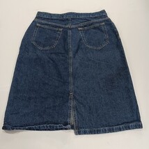 Liz Claiborne LizWear RN#52002 Women's Blue Cotton Rear Slit Denim Skirt Size 10 image 14