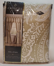 Croscill Helena Pole Top Drapery 2 Lined Panels & Tiebacks Champagne - $69.29