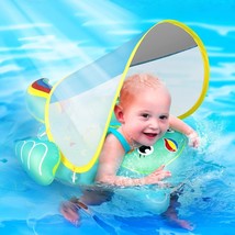 Ultra-Safe Baby Pool Float Never Flipped Over UPF50+ Sun Canopy Inflatable Float - £20.03 GBP