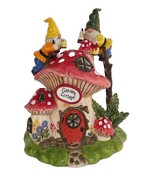 New Blue Sky Clayworks Gnome Mushroom Garden Cottage Candle house 10” - $1,402.67 MXN