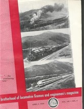 Brotherhood of Locomotive Firemen &amp; Enginemen&#39;s  Magazine April 1956 - £9.32 GBP