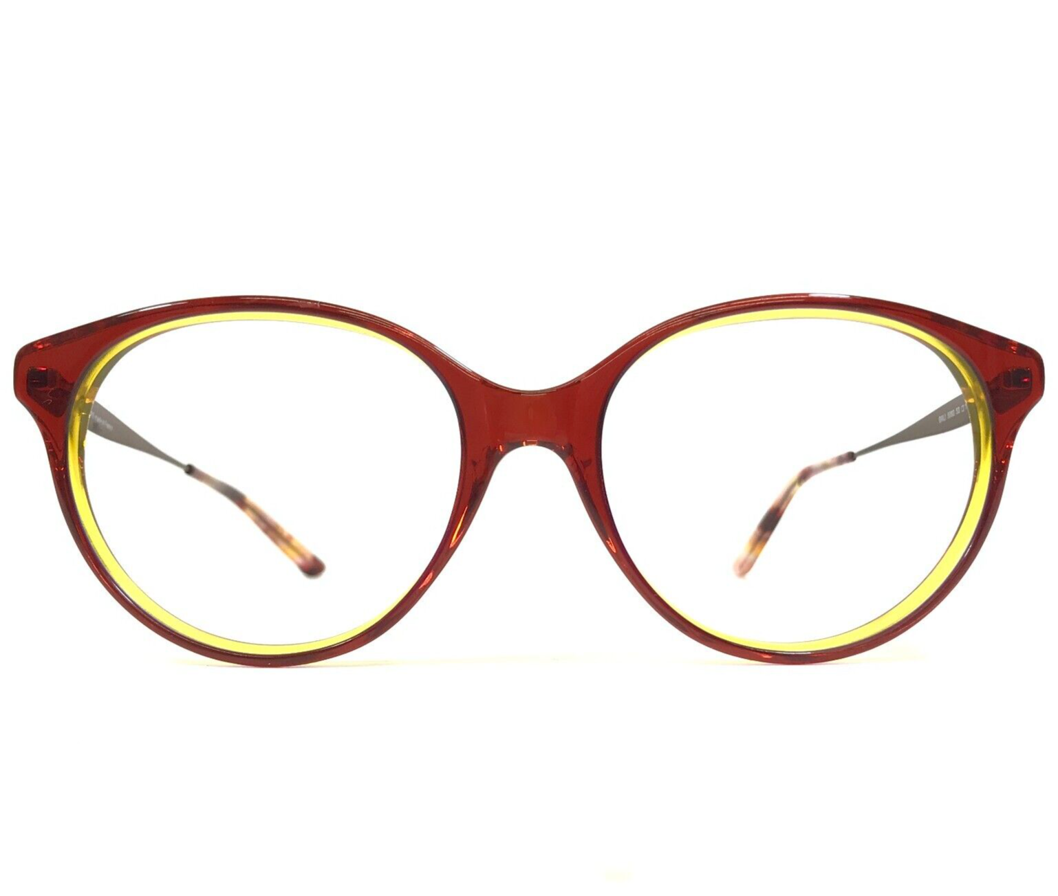 Primary image for Jean Lafont Eyeglasses Frames BALI 5093 Clear Shiny Yellow Red Brown 53-17-138