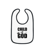 Contrast Trim Jersey Baby Bib &quot;Child of God&quot; - €13,70 EUR