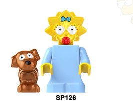 Maggie with Dog The Simpsons Cartoon Minifigure Collection Toy US Seller - £5.89 GBP