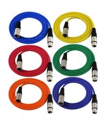 Gls Audio 6Ft Patch Cable Cords - Xlr Male To Xlr Female Color Cables -,... - £33.53 GBP