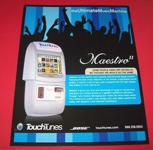 Maestro II TouchTunes Jukebox FLYER Original Phonograph Music Art  2005 ... - £20.42 GBP
