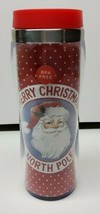 Holiday Christmas Santa Insulated Travel Tumbler Cup BPA Free w/ Lid Polka Dots - £14.06 GBP