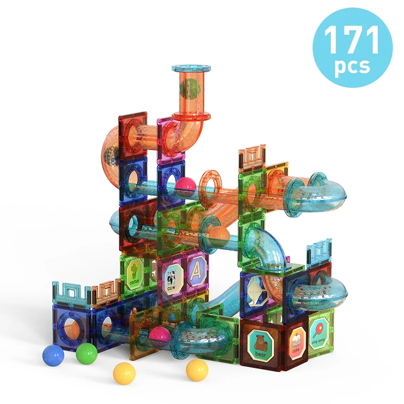 171PCS Magnetic Blocks Magnetic Tiles Color Window Magnet Building Block... - £202.37 GBP