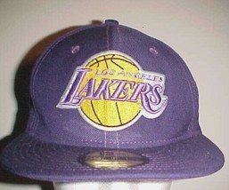 Los Angeles Lakers Logo NBA HWC Adult Unisex Purple Yellow Wool Cap 7 1/4 New - £15.49 GBP