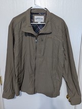 Orvis Jacket Mens Large Full Zip Long Sleeve Outdoor Lightweight Khaki Adult - £20.25 GBP