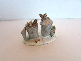 Lemax Accessory Trash Bandits Raccoons in Garbage Pails L134 - $104.87 MXN