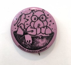 Anoka County Library Vintage Retro Button Pin 1.5&quot; Minnesota Pinback Niche - £10.01 GBP