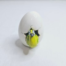 Bird Hatching Mexico Clay Single Duck Yellow Hand Painted Signed 207 - £22.21 GBP