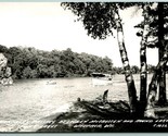 RPPC Mandalay Passing Between Lakes Waupaca Wisconsin WI UNP DB Postcard... - $10.84