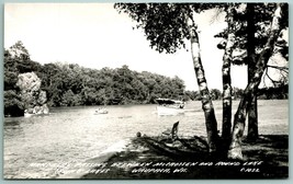 RPPC Mandalay Passing Between Lakes Waupaca Wisconsin WI UNP DB Postcard J10 - £8.50 GBP