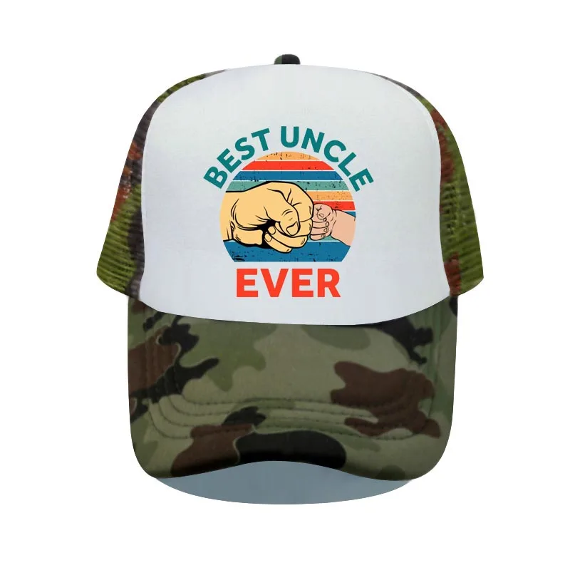 Best Uncle Ever Brag Trucker Hat For Men Big And Small Clenched Fist Print - £11.29 GBP+