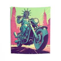 Statue of Liberty Motorcycle Bike Rider USA Style Indoor Wall Tapestries - $41.18+