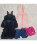 Clothes Lot Girls Size 4T 5Pc Denim Dresses Spring Summer Raincoat Short... - $24.94
