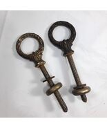 Victorian style Ornate Brass &amp; Steel Cheval Mirror Mount Set Bolts Screw... - $529.85 MXN