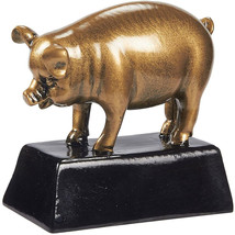Golden Pig Trophy Small Resin Award Trophy For Food Competitions 3.5X3.2... - $27.48