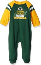 NFL Green Bay Packers047 Baby IT&#39;S TIME TO PLAY Sleeper size 3-6 Month b... - $26.99