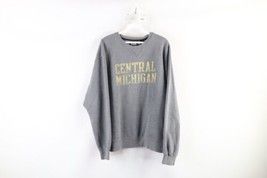 Vtg Mens Large Faded Spell Out Central Michigan University Crewneck Sweatshirt - £35.19 GBP