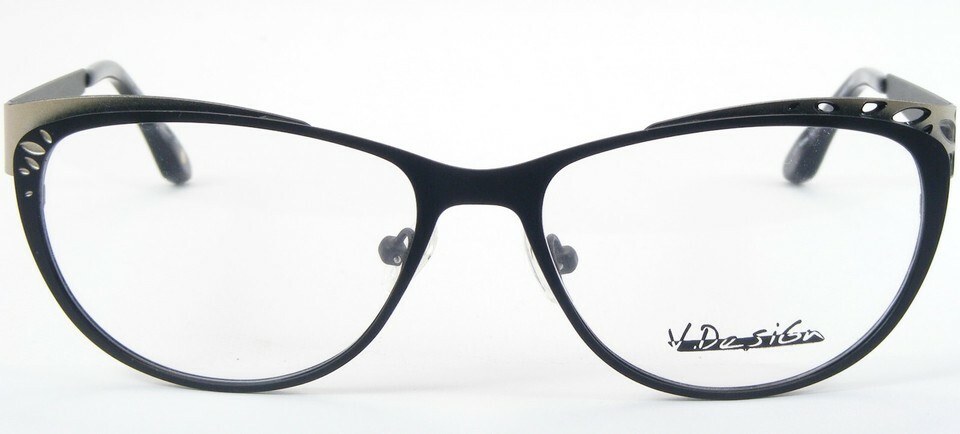 Variation DESIGN 5717 Alizee MATT BLACK /CHAMPAGNE EYEGLASSES V.DESIGN 52-16-135 Item image 2