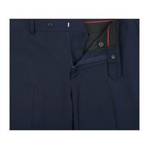 Men Renoir Flat Front Suit Separate Pants Slim Fit Soft Feel Slacks 201-19 Navy image 3