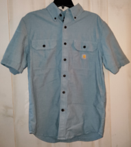 Excellent Mens Carhartt Loose Fit Midweight Chambray Shirt W/ Pockets Size S - £19.72 GBP
