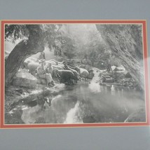 The Lord is my Shepherd G E Matson Matted Framed Photograph 1910 15.75&quot; ... - $29.03