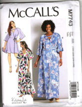 McCalls M7743 Womens 26W to 32W Khaliah Ali Dresses Uncut Sewing Pattern - £13.12 GBP