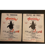 Lot of 2 Stage Musical Sheet Music FIORELLO ! 'Til Tomorrow, Politics &amp; ... - $7.50