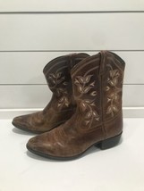 Ladies&#39; Ariat Brown Leather Boots Almond Toe Cowgirl Western Size 5.5 10018647 - £35.61 GBP