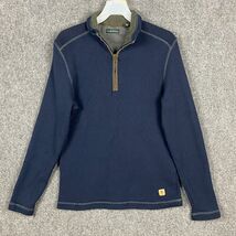 G.H. Bass &amp; Co 1/4 Zip Large Pullover Blue Men&#39;s 100% Polyester Adults L - $273.99 MXN