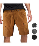 Men's 100% Cotton Classic Fit Army Utility Multi Pocket Chino Cargo Shorts - £24.30 GBP