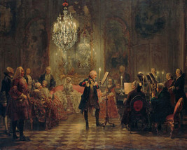 Frederick The Great Flute Concert Music Painting Giclee Print Canvas - £8.18 GBP+