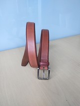 Cole Haan Men&#39;s Brown Leather Belt WORLDWIDE SHIPPING - $54.45