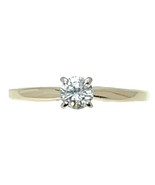 1/4 ct Diamond Solitaire Engagement Ring REAL SOLID 14 K GOLD 1.4 g SIZE 6 - £346.45 GBP