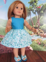 homemade 18" american girl/madame alexander/our gener flow sundress doll clothes - $16.20