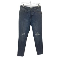 Old Navy Womens Rockstar Super Skinny Hi Rise jeans Size 10 Blue Distressed - £12.02 GBP