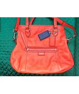 COACH DAISY MIA ORANGE LEATHER CONVERTIBLE CROSS-BODY / SHOULDER BAG - $75.74