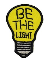 Be The Light Embroidered Applique Iron On Patch 2.1&quot; x 1.5&quot; Hook &amp; Loop - £4.38 GBP+
