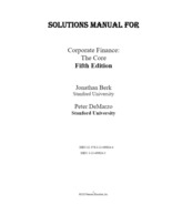 Solution Manual For Corporate Finance The Core, 5th Edition by Jonathan ... - $24.89 CAD