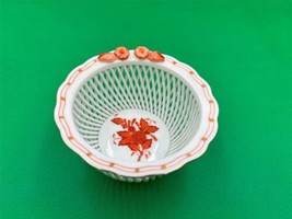 Herend Chinese Bouquet Rust Basket / Bowl #7376 - $64.99