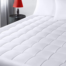 Quilted Mattress Pad Pillow Top Matress Topper Cover Fitted Fluffy Deep Pocket - £27.84 GBP+