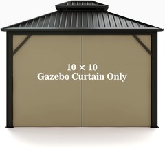 Hugline&#39;S Gazebo Universal Replacement Privacy Curtain Is A 10&#39; X 10&#39; Side Wall - $42.31