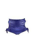 Agent Provocateur Womens Bikini Bottoms Metallic Side Cut Solid Blue Size Ap 3 - £99.28 GBP