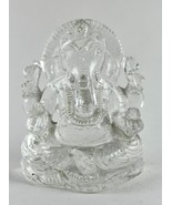 Natural Rock Crystal Quartz 3 In 826 Ct White Lord Ganesha Statue For Ho... - €226,87 EUR